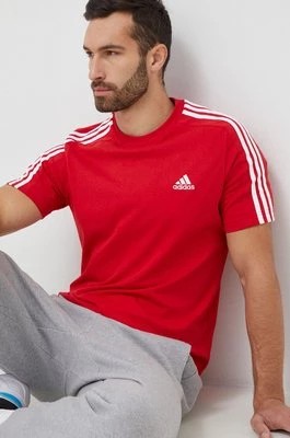Zdjęcie produktu adidas t-shirt bawełniany kolor czerwony wzorzysty IC9339
