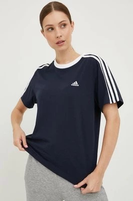 Zdjęcie produktu adidas t-shirt bawełniany kolor granatowy HC0105