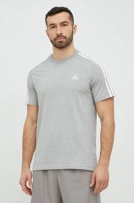 Zdjęcie produktu adidas t-shirt bawełniany kolor szary gładki IC9337
