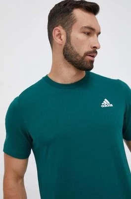 Zdjęcie produktu adidas t-shirt bawełniany kolor zielony gładki IJ6111