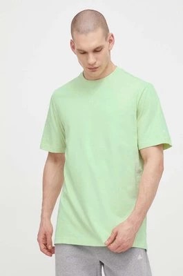 Zdjęcie produktu adidas t-shirt bawełniany męski kolor zielony gładki IR9111