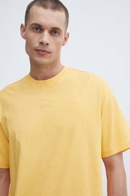 Zdjęcie produktu adidas t-shirt bawełniany męski kolor żółty gładki IR9114