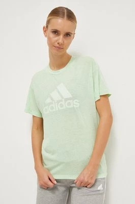 Zdjęcie produktu adidas t-shirt damski kolor zielony IS3624