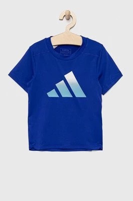 Zdjęcie produktu adidas t-shirt dziecięcy B TI TEE kolor granatowy z nadrukiem