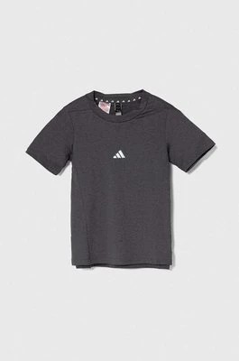 Zdjęcie produktu adidas t-shirt dziecięcy kolor szary z nadrukiem