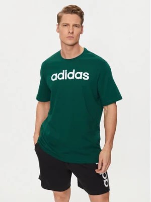 Zdjęcie produktu adidas T-Shirt Essentials Single Jersey Linear Embroidered Logo T-Shirt IJ8658 Zielony Regular Fit