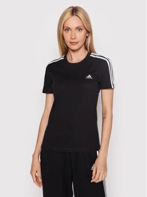 Zdjęcie produktu adidas T-Shirt Loungewear Essentials 3-Stripes GL0784 Czarny Slim Fit