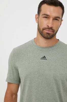 Zdjęcie produktu adidas t-shirt męski kolor zielony z nadrukiem