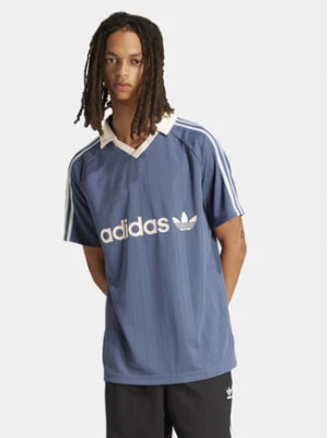 Zdjęcie produktu adidas T-Shirt Pinstripe IU0199 Niebieski Regular Fit