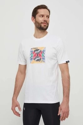 Zdjęcie produktu adidas TERREX t-shirt TX Unite męski kolor biały z nadrukiem IM8366