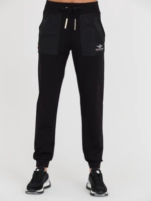 Zdjęcie produktu AERONAUTICA MILITARE Czarne spodnie dresowe Pantalone Flepa