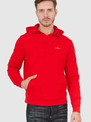Zdjęcie produktu AERONAUTICA MILITARE Czerwona bluza męska z kapturem