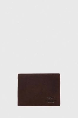 Zdjęcie produktu Aeronautica Militare portfel skórzany męski kolor brązowy