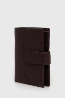 Zdjęcie produktu Aeronautica Militare portfel skórzany męski kolor brązowy