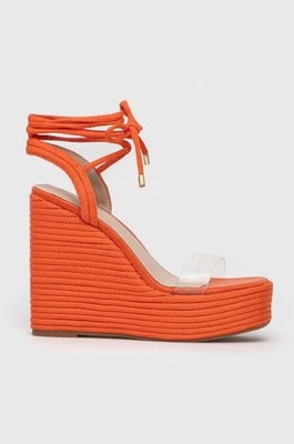 Zdjęcie produktu Aldo sandały Devonteriel damskie kolor pomarańczowy na koturnie