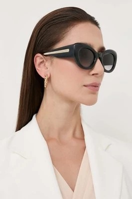 Zdjęcie produktu Alexander McQueen okulary przeciwsłoneczne damskie kolor czarny AM0403S