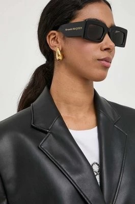Zdjęcie produktu Alexander McQueen okulary przeciwsłoneczne damskie kolor czarny AM0433S