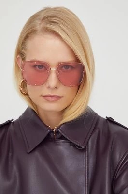 Zdjęcie produktu Alexander McQueen okulary przeciwsłoneczne damskie kolor różowy