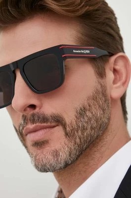 Zdjęcie produktu Alexander McQueen okulary przeciwsłoneczne męskie kolor czarny