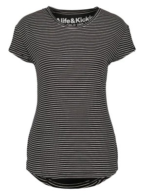 Zdjęcie produktu alife and kickin Koszulka "Mimmy" w kolorze czarno-białym rozmiar: L