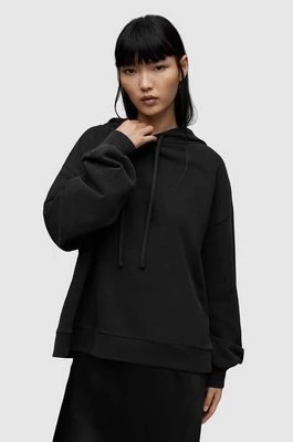 Zdjęcie produktu AllSaints bluza bawełniana STARDUST damska kolor czarny z kapturem z nadrukiem