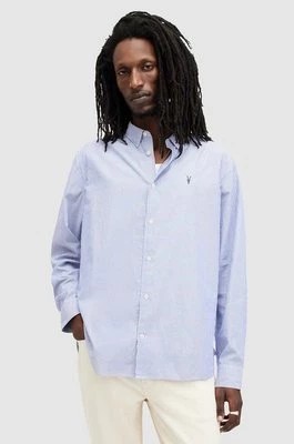 Zdjęcie produktu AllSaints koszula bawełniana HILLVIEW LS SHIRT męska kolor niebieski relaxed MS513Z