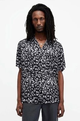 Zdjęcie produktu AllSaints koszula LEOPAZ SS SHIRT męska kolor czarny relaxed M035SA