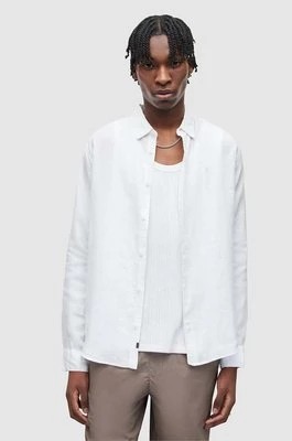 Zdjęcie produktu AllSaints koszula lniana CYPRESS kolor biały relaxed z kołnierzykiem klasycznym