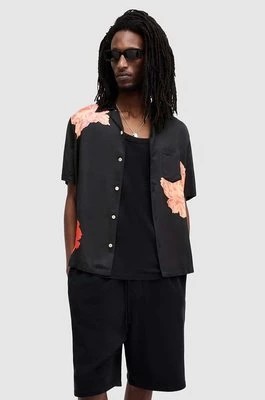 Zdjęcie produktu AllSaints koszula ROZE SS SHIRT męska kolor czarny relaxed M033SA
