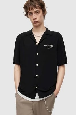 Zdjęcie produktu AllSaints koszula UNDERGROUND SS SHIRT męska kolor czarny regular MS209Y