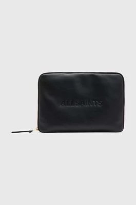 Zdjęcie produktu AllSaints pokrowiec na laptopa skórzany Saff Lea kolor czarny