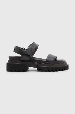 Zdjęcie produktu AllSaints sandały skórzane RORY damskie kolor czarny na platformie Rory