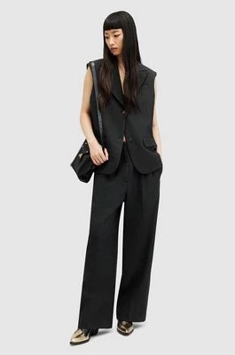 Zdjęcie produktu AllSaints spodnie SAMMEY TROUSER damskie kolor czarny szerokie medium waist WT524Z
