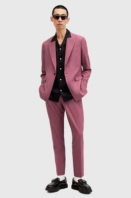 Zdjęcie produktu AllSaints spodnie z wełną AURA kolor różowy proste M002QA