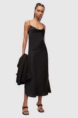 Zdjęcie produktu AllSaints sukienka HADLEY DRESS kolor czarny midi prosta WD055V