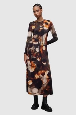 Zdjęcie produktu AllSaints sukienka Katlyn kolor brązowy maxi prosta