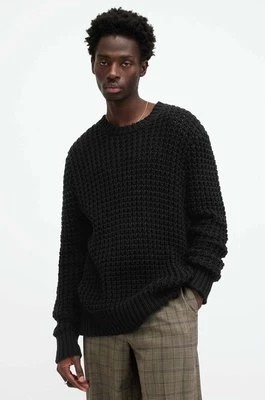 Zdjęcie produktu AllSaints sweter bawełniany ILLUND kolor czarny ciepły
