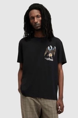 Zdjęcie produktu AllSaints t-shirt bawełniany EAGLE MOUNTAIN SS CR męski kolor czarny z nadrukiem MG521Z