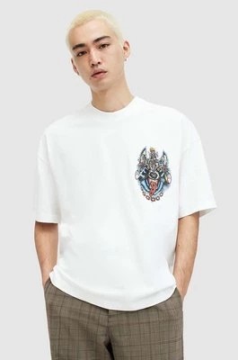 Zdjęcie produktu AllSaints t-shirt bawełniany HOWLRIDER kolor biały z nadrukiem