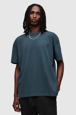 Zdjęcie produktu AllSaints t-shirt bawełniany kolor granatowy z nadrukiem
