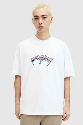 Zdjęcie produktu AllSaints t-shirt bawełniany PHANG SS CREW męski kolor biały z nadrukiem MG572Z