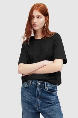 Zdjęcie produktu AllSaints t-shirt bawełniany PIPPA damski kolor czarny