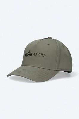 Zdjęcie produktu Alpha Industries czapka z daszkiem bawełniana kolor zielony z aplikacją 126912.257-ZIELONY
