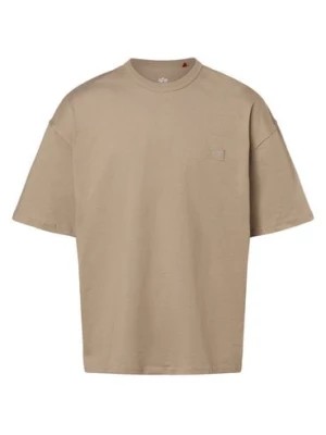 Zdjęcie produktu Alpha Industries Koszulka męska Mężczyźni Bawełna beżowy|brązowy jednolity,