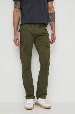 Zdjęcie produktu Alpha Industries spodnie bawełniane Agent Pant kolor zielony proste 158205.142