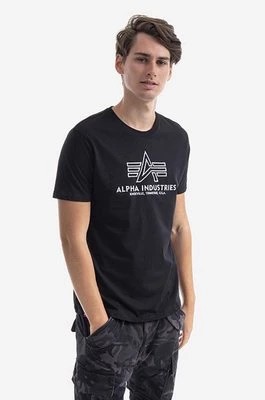 Zdjęcie produktu Alpha Industries t-shirt bawełniany kolor czarny z aplikacją 118505.95-CZARNY