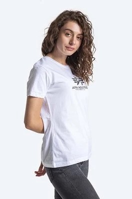 Zdjęcie produktu Alpha Industries t-shirt bawełniany New Basic T kolor biały 196051RR.09-BIALY