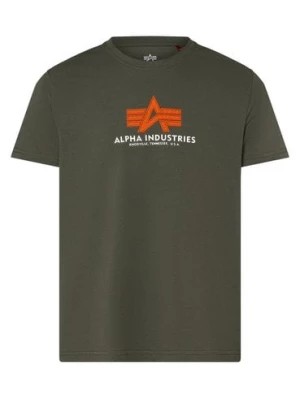 Zdjęcie produktu Alpha Industries T-shirt męski Mężczyźni Bawełna zielony nadruk,