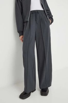 Zdjęcie produktu American Vintage spodnie damskie kolor szary szerokie high waist