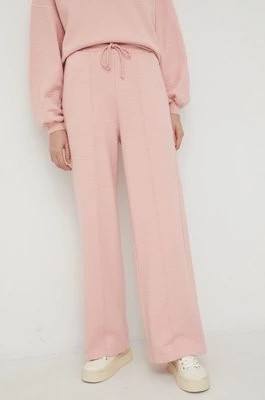 Zdjęcie produktu American Vintage spodnie dresowe damskie kolor różowy melanżowe